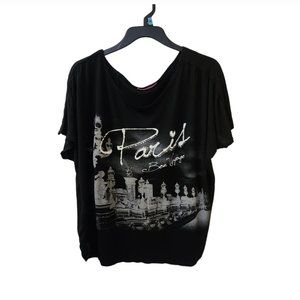 Julie's Closet Black Paris Loose Fit Top 2x?